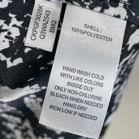 NEW Calvin Klein Womans Plus 2X Snakeskin Print Blouse Long Sleeve Shirt Top - Picture 5 of 8